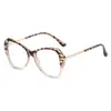 Gafas lisas personalizadas de nuevo arcoíris Montura de gafas de moda europea y americana Estilo de celebridad de internet para mujer Gafas anti luz azul 9112