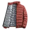 2026 Invierno Transfronterizo Amazon 3D para Hombre Cálida Moderna Holgada Color Sólido Cuello de Piel Chaqueta de Algodón Requiere Conversión de Talla