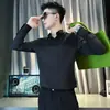 Nueva colección primavera/otoño 2026: Camisa de retazos de alta gama para hombre, de manga larga, moderna, elegante y con un diseño genial y atrevido, perfecta como top casual
