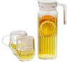 Jarra de Agua Fría de Vidrio, Resistente a Altas Temperaturas, Tetera de Gran Capacidad, Vaso de Agua Fría para el Hogar, Recipiente para Agua Hirviendo, Jarra para Jugos, Jarra