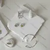 Suporte de Exibição de Joias em Gesso com Textura de Pedra para Expor Colares, Anéis e Brincos; Adereços para Fotografia; Armário de Joias