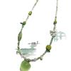 Paraíso de Manzana Verde ~ Collar de Cuentas de Manzana Pequeña Fresca Mori para Mujer, Pequeño, de Alto Valor de Color, Dulce, Lindo, Cadena para Clavícula