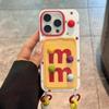 Douyin Lindos Dibujos Animados mm Bean Parche de Resina para Teléfono Móvil Muñeco Parche Accesorios para Funda de Teléfono Móvil Pasador Imán para Refrigerador