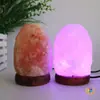 Lámpara de Sal Lámpara de Sal de Cristal del Himalaya Lámpara de Sal USB que Cambia de Color Lámpara de Dormitorio Lámpara de Sala de Estar Luz Nocturna