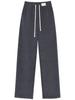Pantalones anchos y estrechos para mujer, otoño e invierno, forrados de vellón, 2024, nuevos pantalones rectos casuales sueltos de terciopelo de algodón europeo, cintura alta drapeada