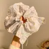 Nuevo Diseño Coreano de Nicho Hecho a Mano Encaje Plisado Encaje Banda para el Cabello Doble Capa Intestino Grande para el Cabello Accesorios para el Cabello