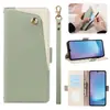 Adecuado para Funda de Teléfono Móvil Samsung A37 A16 Espejo Funda de Cuero para Teléfono Móvil A54 Nueva Cubierta Protectora A17 Funda Flip con Tarjetero y Correa