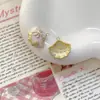 Liga Tulipa Trevo de Quatro Folhas Flor Marca Concha Estrela do Mar Gotejamento de Óleo Exquisito DIY Artesanal Pingente de Lado Único Pingente Joia