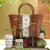 Caja de Regalo Festival del Bote del Dragón Caja Vacía 2026 Cesta de Mano Tejida Caja de Embalaje para Zongzi Caja de Regalo Práctica para Regalar