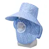 Chapéu de Colher Chá Feminino Verão Outdoor Proteção UV Chapéu de Sol Chapéu de Higienização Proteção Facial Proteção Pescoço Respirável Aba Larga Chapéu de Sol