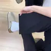 Jeans Negros de Pierna Ancha para Mujer en Otoño e Invierno, Terciopelo Engrosado, Pantalones Rectos Holgados, Talla Grande Aspecto Adelgazante Pantalones de Cintura Alta hasta el Suelo