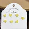 Manicura de Resina Corazón Estéreo Rosa Joyería para Uñas DIY Pendientes Funda para Teléfono Móvil Accesorios Portátiles para Uñas