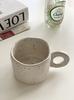 Pedido original de comercio exterior Francés Ins Salpicadura de Tinta Nicho Mango Redondo Cerámica Taza de Desayuno Taza de Café Taza