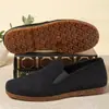 Zapatos de Tela Old Beijing para Hombre, Transpirables y Absorbentes del Sudor, Suela de Goma, Zapatos de Trabajo y Casuales, Suela Multicapa, Zapatos Vulcanizados