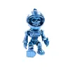 Llavero de Esqueleto de Astronauta Impreso en 3D Colgante de Moda para Aliviar el Estrés Colgante de Esqueleto de Halloween con Articulaciones Móviles Juguete