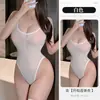 Lingerie Sexy Estilo Japonês, Maiô Sexy com Abertura no Gancho, Conjunto Uniforme Estilo Puro Desejo Peça Única Sem Remoção 8542