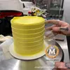 Juego de raspadores de acrílico transparente para alisar pasteles, bordes de rayas y glaseado lateral.