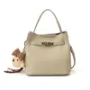 Bolso Versátil con Patrón de Lichi para Mujer 2026 Nuevo Estilo Bolso Cubo Suave de Gama Alta Bolso Cruzado Retro para Primavera y Verano para Mujer