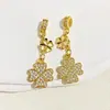 Pingente Borboleta com Franja de Cristais Prateados Brilhantes e Zircônias Microcravejadas em Contas Trevo de Quatro Folhas com Contas Pulseira Colar Feito à Mão DIY