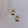 2021 Coreano Novo Geométrico Quadrado Ear Studs Girl Fashion Boutique Retro ins Cold Style Elegant Brincos