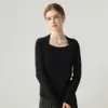 Nuevo Suéter de Cachemir Otoño/Invierno 2026 Cuello Cuadrado Elegante Suéter Base de Cachemir Top Elegante de Corte Ajustado para Mujer