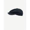 Gorra de Noticias de Mezclilla Vintage Japonesa con Encaje Gorra para Mujer Gorra Rayada Lavada Adelante Gorra de Primavera y Verano Boina Coreana