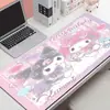 Kuromi Mouse Pad Grande de Desenho Animado Sanrio Melody Menina Fofa Tapete de Mesa Antiderrapante Borracha Vários Tamanhos