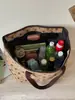 Bolso de Hombro Retro de Lunares Otoñal Relajado para Mujer Moda Versátil Gran Capacidad Casual para Viajes Diarios Bolso de un Solo Hombro