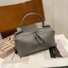 Bolso Boston de Alta Gama para Mujer Cuero Genuino Transfronterizo Cuero Natural Bolso de Mano de Cuero Bolso Cruzado para Mujer Hombro a la Moda 237