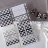 Pegatinas para Uñas con Patrón de Espiga con Adhesivo Plano Posterior, Elegantes Pegatinas de Arte para Uñas a Cuadros DIY Coloridas, Tipo Delgado y Flexible