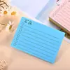 Adesivos post-it listrados simples para estudantes, papel de anotação fofo, papel de cor fluorescente, caderno, logotipo personalizado