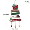 Decoración de letrero de madera navideño de Amazon transfronterizo, letrero redondo, colgante de madera de puerta de Papá Noel y muñeco de nieve