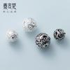 S925 plata lisa 8-10mm cuentas de dragón huecas hechas a mano DIY cuentas sueltas cuentas accesorios de joyería al por mayor S0617