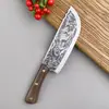 Cuchillo de Carnicero de la Tienda de Cerdo Longquan, Cuchillo Multiusos para Cortar Carne, Cuchillo para Picar, Cuchillo de Chef para el Hogar, Cuchillo para Rebanar Carne del Hogar