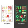 Nuevas Pegatinas de Tatuaje Luminosas de Regalo de Navidad para Niños Dibujos Animados Copo de Nieve Tatuaje Facial Impermeables y Resistentes al Sudor Pegatinas Luminosas