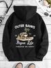 Moletom Feminino de Outono e Inverno Transfronteiriço com Capuz e Estampa de Letras para Exportação