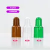 Botella de vidrio transparente de 10 ml para solución madre de esencia oscura, botella con gotero de cabeza de goma de 100 ml, botella de fondo grueso de 30 ml para aceite esencial marrón