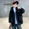Roupas Infantis Jaquetas para Meninos Outono e Inverno Suéteres de Lã para Crianças Mais Velhas Acolchoado com Lã de Carneiro Inverno Infantil Estiloso Manga Longa