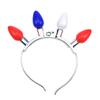 Genial Lester Oferta Especial Día Nacional de EE. UU. Accesorios para el Cabello Día de la Independencia Diadema Bombilla Diadema Luminosa