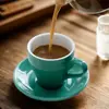 Juego de Taza y Platillo de Café de Cerámica, Taza con Patrón de Logo Impreso, Regalos Culturales y Creativos, Vaso de Agua Publicitario, Exportación
