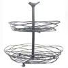 Decoración de Cocina Forma de Nido de Pájaro Cesta de Frutas Escritorio del Hogar Plato de Frutas de Dos Niveles Estante de Almacenamiento Cesta de Almacenamiento de Moda Familiar