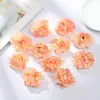 C Cabeça de Flor de Cravo Simulada com Bordas Queimadas, Flor Artificial para Pente de Cabelo DIY, Adorno de Cabeça Hanfu, Decoração de Acessório para Chapéu de Formatura 5cm