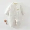Mameluco Acolchado para Bebé Recién Nacido 40g Ropa Cálida de Algodón para Niños y Niñas Lindo Traje Engrosado para Gatear