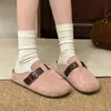 Mocasines de mujer con suela blanda sin cordones para usar al aire libre, zapatos de moda, nuevo estilo primavera y otoño 2026, zapatillas a medio paso estilo Birkenstock