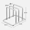 Estante de Almacenamiento Engrosado de Acero Inoxidable Sólido para Tablas de Cortar, Tapas de Ollas Domésticas, Estante de Almacenamiento Multifuncional Engrosado para Gabinete de Cocina