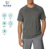 Camiseta UT Sem Costura Secagem Rápida Verão Diária Corrida Fitness Absorção de Umidade Absorção de Suor Manga Curta Moldagem Integrada Confortável Respirável Camiseta