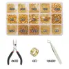 Argolas Abertas em Caixa Anel Único Base de Flor Fechos Lagosta Conjunto de Acessórios Colar Pulseira Conectando Pingentes Materiais DIY Feitos à Mão