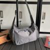 Bolsa de nylon impermeable para dumplings, bolsa de mensajero estilo unisex, estilo deportivo simple, gran capacidad, bolso de hombro casual tipo tote