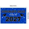 Banner de temporada de graduación 2026 Transfronterizo Felicitaciones Graduado Fondo para Foto de Fiesta Escolar Amazon Venta al por Mayor