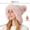 Chapéu de malha de inverno novo transfronteiriço feminino, gola de lã com cabeça grande, forrado de lã, chapéu de lã de neve, chapéu quente europeu e americano